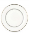 Beautiful in its simplicity, this dinnerware collection features a timeless, elegant design. The pristine white bone china is accented by a single, shimmering band of platinum. The understated beauty will add a refined sophistication to your dining experience for years to come. Qualifies for Rebate