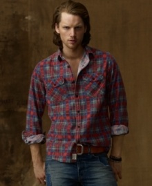 A faded flannel with a vintage-inspired plaid pattern is the perfect addition to your arsenal of casual staples.