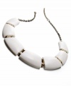 A clean slate. Bright white resin makes a chunky statement on this exotic collar necklace from Style&co. Set in gold tone mixed metal. Approximate length: 20 inches + 3-inch extender. Approximate drop: 5 inches.