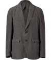 Elegant jacket in fine, pure grey linen - Soft yet durable fabric drapes beautifully - Stylish, quintessentially Etro paisley pattern - Slim, straight silhouette - Single-breasted style with two-button closure - Medium-width lapels, flap pockets and single chest pocket - A chic, subtly slick twist on a venerable staple - Wear day or evening and pair with chinos, slim jeans or linen trousers