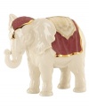 Finely detailed, this Nativity Elephant from Lenox is crafted of porcelain with an engraved red blanket upon his back, trimmed in gold.