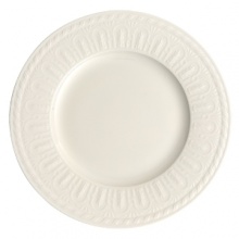 This collection of classic white, patterned dinnerware and serveware from Villeroy & Boch mixes seamlessly with a variety of table linen and flatware patterns. This collection of classic white, patterned dinnerware and serveware from Villeroy & Boch mixes seamlessly with a variety of table linen and flatware patterns.