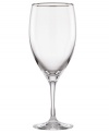 The epitome of elegance, this Lenox all-purpose glass glistens in simply stunning crystal trimmed with polished platinum.  Qualifies for Rebate