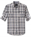 Your weekend plaid. This shirt from Calvin Klein Jeans locks down your favorite casual look.