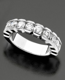 Make memories that last a lifetime. This stunning ring features certified, near-colorless, round-cut diamonds (1-1/2 ct. t.w.) set in 18k white gold. Make memories that last a lifetime. This stunning ring features certified, near-colorless, round-cut diamonds (1-1/2 ct. t.w.) set in 18k white gold.