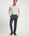 Light texturing, in cotton melange, gives this casual style a wash-and-wear feel.ButtonfrontCottonDry cleanImported