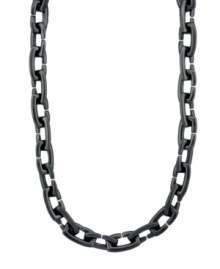 Seal your style with a kiss. Vince Camuto's sweet Kiss necklace embraces a rich metallic shimmer with hematite tone mixed metal links. Approximate length: 30 inches. Seal your style with a kiss. Vince Camuto's sweet Kiss necklace embraces a rich metallic shimmer with hematite tone mixed metal links. Approximate length: 30 inches.