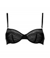 Turn up the heat with this ultra-sexy bra from D&G Dolce & Gabbana - Soft three-quarter cups, lace detailing, stitched logo on front, adjustable straps- This bra is perfect under any outfit or on its own for stylish lounging