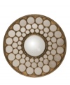 More than just a mirror the Altia by Uttermost is a mosaic art piece made of a central convex mirror surrounded by smaller mirrors arranged in a graduated circle design. With its antique gold leaf finish, it will bring an unmistakable drama and glamour to wherever it is displayed.