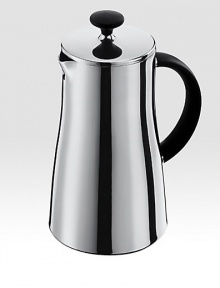 Elegant form and function come together in this versatile French Press that also works brilliantly as a thermos and polished jug. A double wall of stainless steel keeps coffee hot for a longer period of time, while the removable plunger mechanism enables the press to used as a serving vessel for hot and cold beverages.Non-slip grip Santoprene handle3-part stainless steel plungerFine mesh filter8-cup/34-oz. Elegant form and function come together in this versatile French Press that also works brilliantly as a thermos and polished jug. A double wall of stainless steel keeps coffee hot for a longer period of time, while the removable plunger mechanism enables the press to used as a serving vessel for hot and cold beverages.Non-slip grip Santoprene handle3-part stainless steel plungerFine mesh filter8-cup/34-oz.