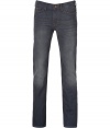 Add instant style to your casual look with these elegantly distressed jeans from Seven for all Mankind - Five-pocket styling, belt loops, logo detailed back pockets, stylishly distressed - Slim cut - Wear with a cashmere pullover and retro-inspired sneakers or with button-down, cardigan and lace-up leather boots