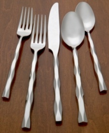 A uniquely modern, textured design accents your table in smart style. Includes a sugar spoon, tablespoon and gravy ladle. A uniquely modern, textured design accents your table in smart style. Includes a sugar spoon, tablespoon and gravy ladle.