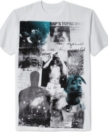 Gone but not forgotten. Pay homage to one of rap's superstars with this graphic tee from American Rag.