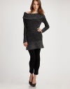 A cozy, shoulder-baring knit that is guaranteed to make a lasting first impression.Wide collarLong sleevesRib-knit detailsSlightly flared hemAbout 28 from shoulder to hem31% wool/24% viscose/21% nylon/16% mohair/7% cashmere/1% spandexDry cleanImported of Italian fabric Model shown is 5'10 (177cm) wearing US size Small. 