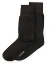 Solid sueded trouser socks with Lauren by Ralph Lauren printed on sole.