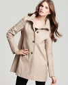 DKNY Melanie Lightweight Hooded Babydoll Coat