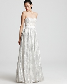 Aidan Mattox Gown - Metallic Strapless