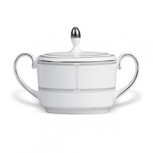 Sloane Square features a chic and simple tailored band, with details of platinum dots, which create a clean and sophisticated look. The accent plate features a wide band of gray mica with true geometric flare in the quadrant design around the border of the plate. Made in England. Sloane Square features a chic and simple tailored band, with details of platinum dots, which create a clean and sophisticated look. The accent plate features a wide band of gray mica with true geometric flare in the quadrant design around the border of the plate. Made in England.