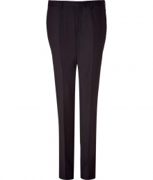 Inject urbane sophistication to your workweek style with these luxe wool pinstripe pants from Baldessarini - Flat front, seaming detail, on-seam pockets, back welt pockets with buttons, slim fit - Style with a matching blazer, a printed button down, and classic lace up brogues Inject urbane sophistication to your workweek style with these luxe wool pinstripe pants from Baldessarini - Flat front, seaming detail, on-seam pockets, back welt pockets with buttons, slim fit - Style with a matching blazer, a printed button down, and classic lace up brogues