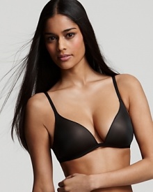 A little lift and a plunging neckline makes this wire free bra a sexy yet comfortable must-have addition to your intimates wardrobe.