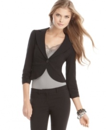 Sharp and chic, XOXO's cropped blazer gives any outfit a sophisticated touch. A great value, too!