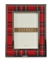 Bring great memories to the forefront with the Clearly Tartan picture frame. Classic red plaid edged in silver plate trims your decor with the traditional prep and polish of Lauren Ralph Lauren.