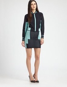 A sleek pencil-shaped knit, with engineered lines for a sporty finish.Slim fitPull-on styleAbout 17 long80% polyester/18% nylon/2% LycraDry cleanImportedImportedModel shown is 5'9 (175cm) wearing US size Small. A sleek pencil-shaped knit, with engineered lines for a sporty finish.Slim fitPull-on styleAbout 17 long80% polyester/18% nylon/2% LycraDry cleanImportedImportedModel shown is 5'9 (175cm) wearing US size Small.