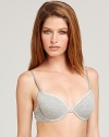 Keep it simple in a CK One convertible cotton t-shirt bra with logo stamped trim.