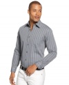 Get the element of surprise. With a cool pattern pairing, this Alfani shirt will be an unexpected hit. (Clearance)