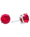 Celebrate your favorite month of the year with these January birthstone earrings by CRISLU. Stud earrings feature round-cut, garnet-colored cubic zirconias (3 ct. t.w.) set in sterling silver with a platinum finish. Approximate diameter: 1/4 inch.