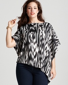 VINCE CAMUTO Plus Size Printed Kimono Blouse