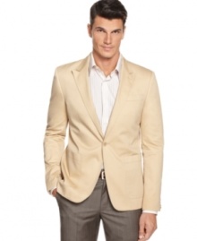 Full cotton comfort with a casual fit, this cotton twill blazer from Perry Ellis offers a classic, sophisticated look for any dressy occasion. Full cotton comfort with a casual fit, this cotton twill blazer from Perry Ellis offers a classic, sophisticated look for any dressy occasion.