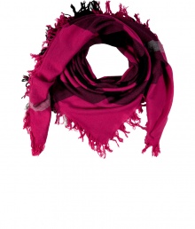 An edgy take on the classic check, this urbane-cool scarf from Burberry London provides warmth and effortless style - Square shape, fringed edges - Style with a cashmere pullover, skinny jeans, a sleek parka, and ankle boots An edgy take on the classic check, this urbane-cool scarf from Burberry London provides warmth and effortless style - Square shape, fringed edges - Style with a cashmere pullover, skinny jeans, a sleek parka, and ankle boots