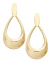 Retro chic and ready to wear. Charter Club's 80's-inspired earrings feature a sleek door knocker design crafted from a gold tone mixed metal post setting. Approximate drop: 2 inches. Approximate diameter: 1 inch.