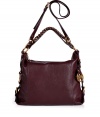 The classic hobo gets a style-centric twist with this supple leather and chain-detailed version from MICHAEL Michael Kors - Hobo shape, chain-detailed carrying handle, convertible shoulder strap, top zip closure, gold-tone logo charm, side detail with buckle and gold-tone ring hardware - The perfect bag for a casual night out or for brunch with the girls