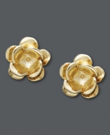 Beautiful blooms. Petite flowers will frame your face beautifully. Flower stud earrings are crafted in 14k gold. Approximate diameter: 1/4 inch. Beautiful blooms. Petite flowers will frame your face beautifully. Flower stud earrings are crafted in 14k gold. Approximate diameter: 1/4 inch.