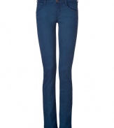Ultra flattering and equally easy to pair, Theyskens Theorys faded indigo jeans are a cool casual separate with endless wearing possibilities - Classic five-pocket style, button closure, belt loops, faded indigo wash - Slim fit - Style with an oversized tee, blazer and lace up booties
