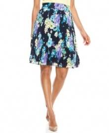 Flirty florals adorn this charming skirt from Charter Club. Accordion pleats add an extra feminine touch, too! Flirty florals adorn this charming skirt from Charter Club. Accordion pleats add an extra feminine touch, too!