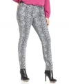 Printed denim is a must-have this season, so score MICHAEL Michael Kors' plus size skinny jeans-- the snakeskin design is super-sexy!