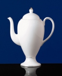 A white-on-white snowy floral design gives the St. Moritz collection pristine elegance. A delicate beaded outline surrounds an edging of rich platinum. A white-on-white snowy floral design gives the St. Moritz collection pristine elegance. A delicate beaded outline surrounds an edging of rich platinum.