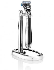 This is an adaptable stand for all collection combinations. It simplifies purchase and encourages proper storage of tools. The sleek modular component is designed to hold a razor and a brush together or separately as desired. This is an adaptable stand for all collection combinations. It simplifies purchase and encourages proper storage of tools. The sleek modular component is designed to hold a razor and a brush together or separately as desired.