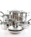 Copper and aluminum come together for professional performance that will cover the range of your cooking needs. Made from 18/10 stainless steel, this set delivers quick and even heat delivery for taste-perfect results, plus a dishwasher-safe construction that makes clean-up fast and easy. Lifetime warranty.  Qualifies for Rebate