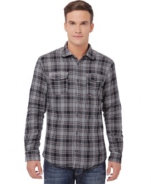 Give your wardrobe a dose of plaid attitude with this shirt from Buffalo David Bitton.