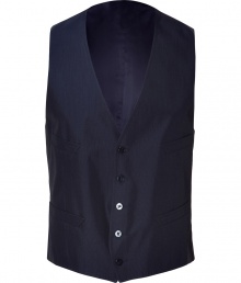 Bring bold style to your workweek attire with this gentlemanly vest from PS Paul Smith - V-neck, front button placket, contrasting floral back, adjustable back waist belt, slim fit - Pair with a sleek button down, trousers, and a slim cut blazer