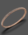 Heat up your look with this irresistible diamond bracelet in 14k rose gold, featuring shimmering, round-cut chocolate diamonds (1 ct. t.w.). Approximate diameter: 2-5/8 inches.