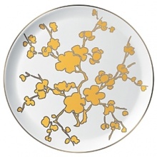 From Raynaud in Limoges porcelain, a modern, Asian-influenced pattern in black, white, and yellow with platinum bordering. Mix in yellow saucers and buffet plates to make the pattern pop. From Raynaud in Limoges porcelain, a modern, Asian-influenced pattern in black, white, and yellow with platinum bordering. Mix in yellow saucers and buffet plates to make the pattern pop.