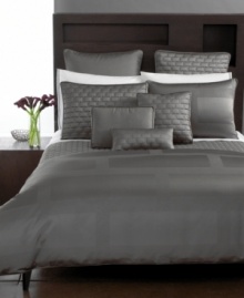 Sleek and sheen with modern flair, this Hotel Collection quilted sham has a rectangular quilted pattern on its surface with a corded edge and is finished with a gusset structure.