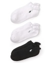 A set of basic cotton peds with hand heel tab for easy on and off.