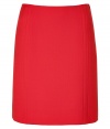 Add classic style to your work-ready look with this chic wool skirt from Jil Sander Navy - Classic mid-length skirt with welt seam details, concealed side zip closure - Style with a tie-neck blouse, a fitted blazer, and patent pumps