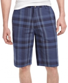 Prep yourself for the warm weather with these plaid shorts from Calvin Klein. Prep yourself for the warm weather with these plaid shorts from Calvin Klein.